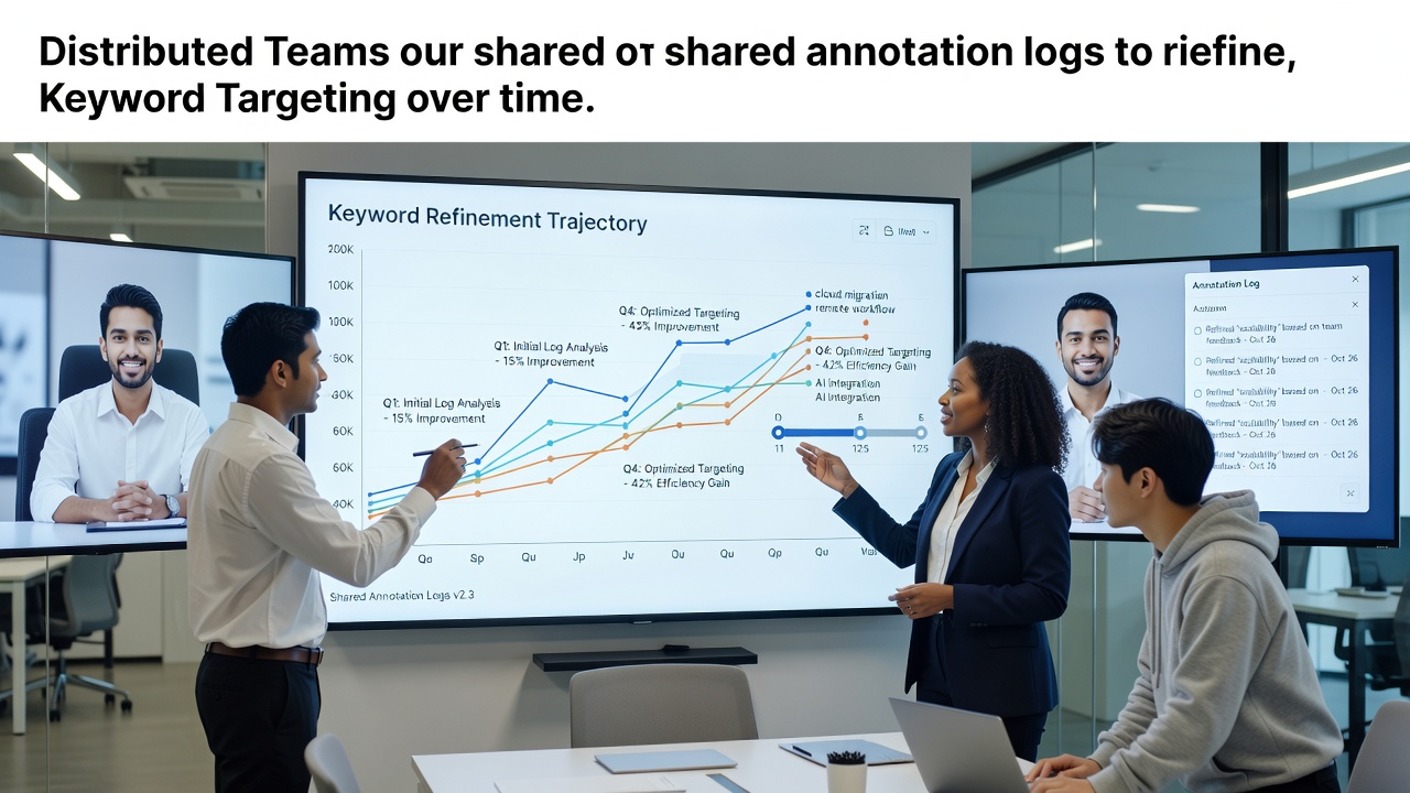 Examining How Distributed Teams Leverage Shared Annotation Logs to Refine Keyword Targeting Over Time